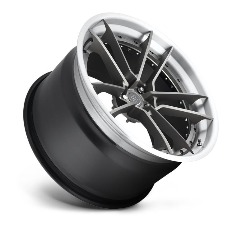 3 Piece Wheels Silver With Black Spoke Replica Car Wheels Rim