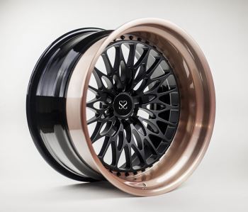 Cerchi forgiati da 3 pollici nero lucido da 22 pollici in lega di alluminio 6061-T6 per Lamborghini Aventador