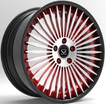 Red Disc plus Gloss Black Cerchi da 20 pollici 1- PC forgiati a labbro profondo per MERCEDES-BENZ AMG SL55 Bolt Pattern 5x112