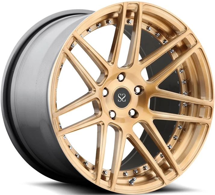 Nuovo stile Miglior prezzo 2 pezzi Oro sfalsato 22x9|Cerchi in lega forgiata 22x10,5 per Tesla Model S 5x120