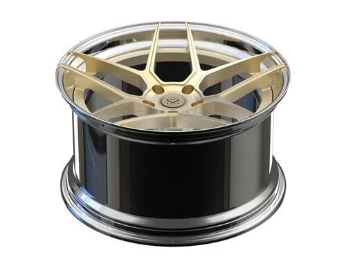 Golden Polished Design 21 Inch Customized 2-PC Rims Wheels For AMG