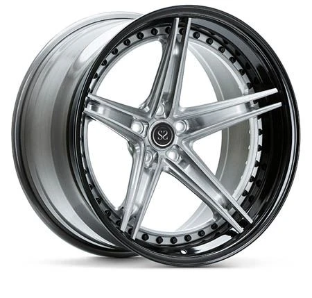 Ruote nere opache 21 pollici personalizzate cerchi 2-PC cerchi ruote per Ferrari