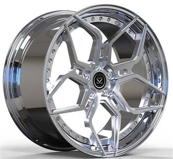 Cerchi in lega di alluminio Ferrari F355 19x8.5 e 19x11 5x108 2-PC PC Finitura personalizzata Lucidatura più spazzola trasparente