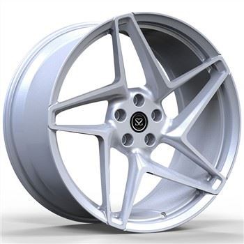 Argento Opaco Classico 5 razze Custom Forged Monoblock 5x114.3 Sfalsato 20 E 21 Pollici Per Ferrari 488