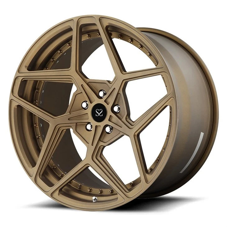 1-pc 18 19 20 21 22 Inch Forged Alloy Wheels 5x100 5x105 5x108 Bronze Fashion For BMW Custom Rims